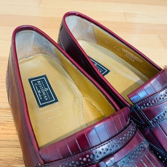BOSTONIAN CORDOVAN CROWN WINDSOR TASSEL LOAFERS - Picture 5 of 15